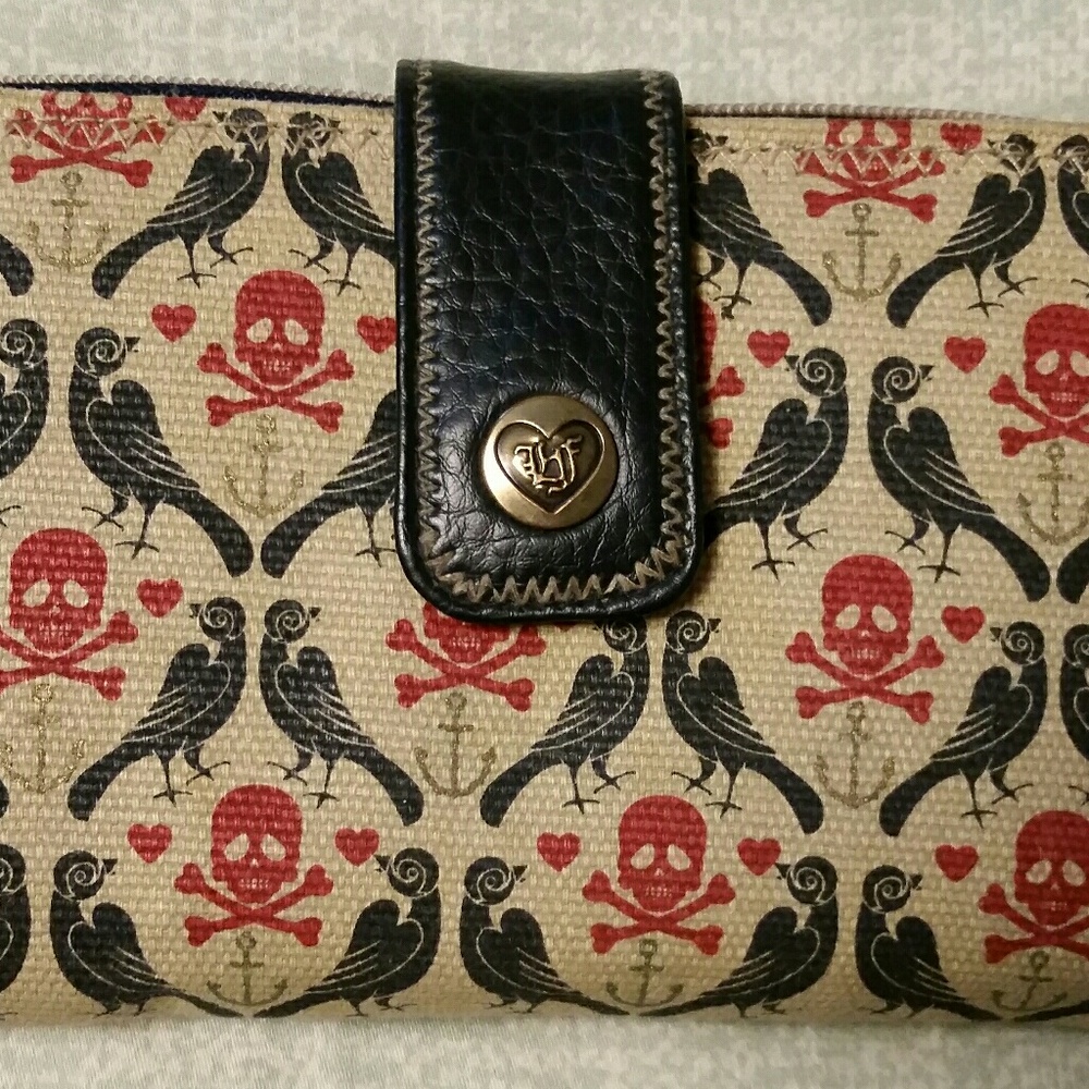 Loungefly Sailor Jerry Large Wallet Skulls Birds
